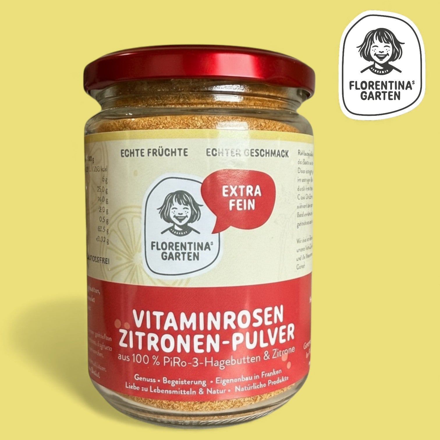 Vitaminrose Hagn-butten Zitronen Pulver | 180 g | Hagebutten Mix Pulver